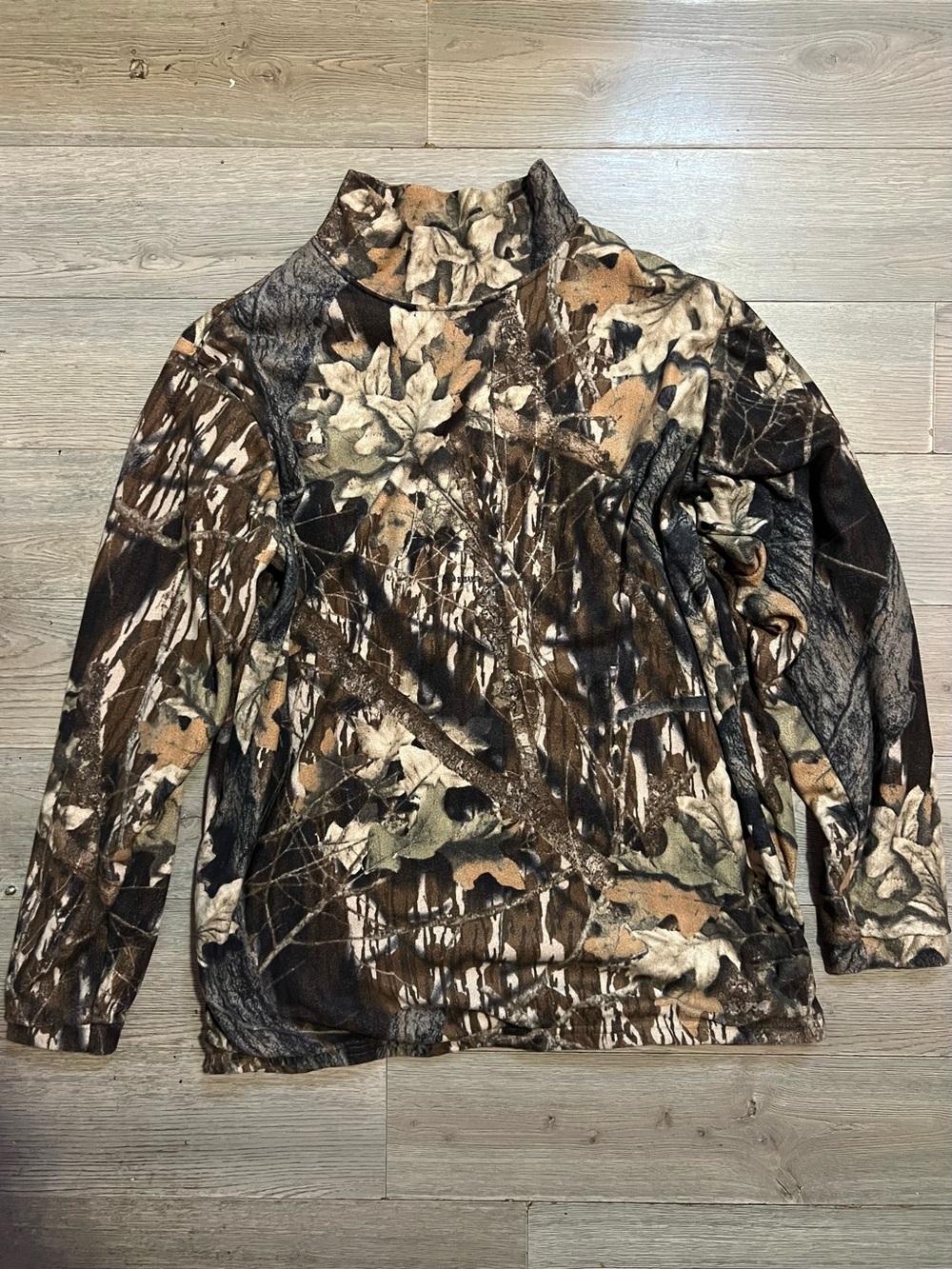 Vintage 90s Cabela’s Made in USA Camo Fleece Mock Neck XL Tall